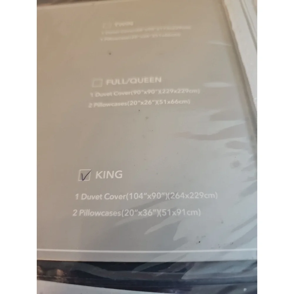 Duvet Cover & 2 Pillow Cases Sage Blue King Polyester 104x90 Caromio New